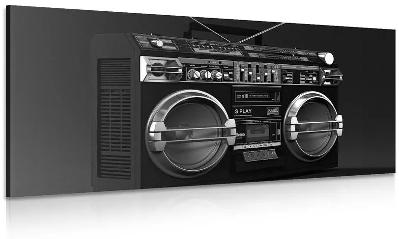 Εικόνα ραδιόφωνο ντίσκο από τη δεκαετία του '90 σε ασπρόμαυρο