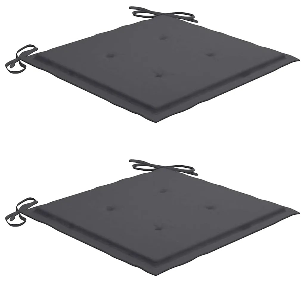 vidaXL Καρέκλες Κήπου Πτυσσόμενες 2 τεμ. από Μπαμπού με Μαξιλάρια