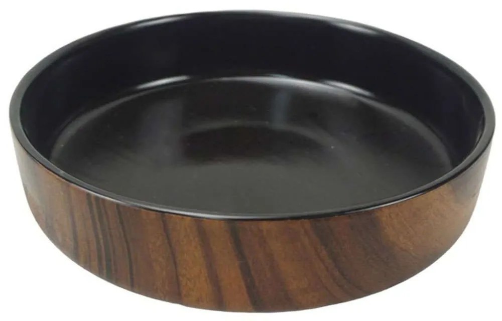 Φρουτιέρα LJT332725B Φ25,5x7,5cm Black-Walnut Oriana Ferelli® Ceramic