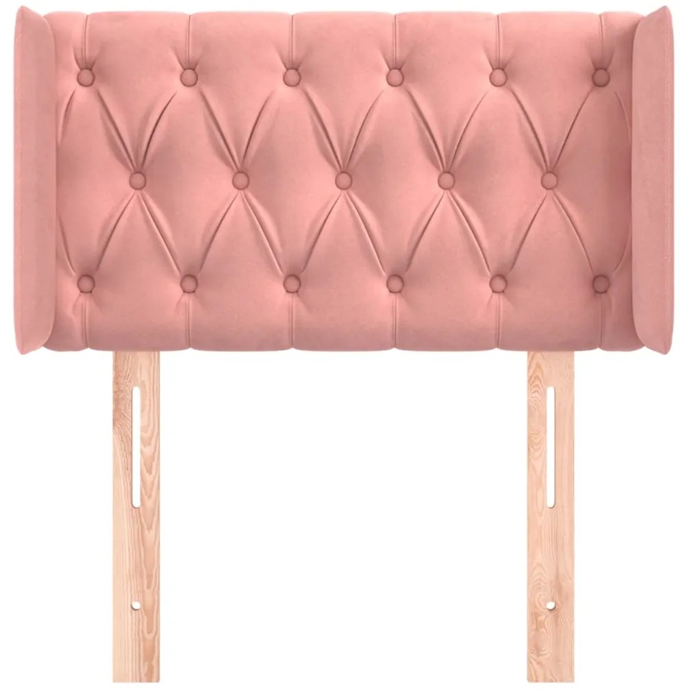 vidaXL Κεφαλάρι με Πτερύγια Ροζ 83x16x78/88 εκ. Βελούδινο