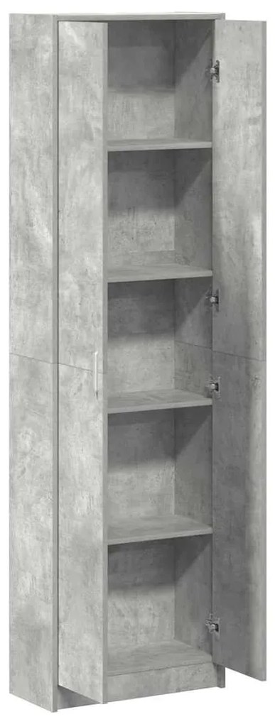vidaXL Ντουλάπι Γκρι σκυροδέματος 55 x 25 x 189 εκ. Επεξεργασμένο ξύλο