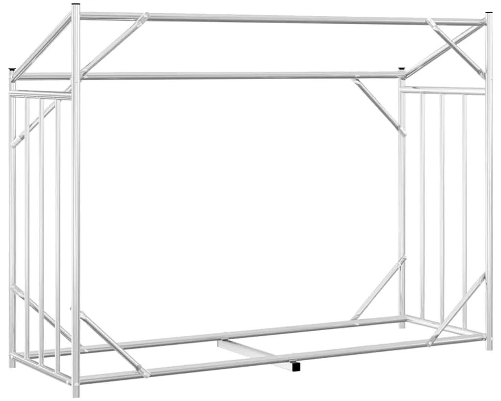 vidaxL Ράφι για καυσόξυλα με κάλυμμα βροχής 151x60,5x110,5 εκ.