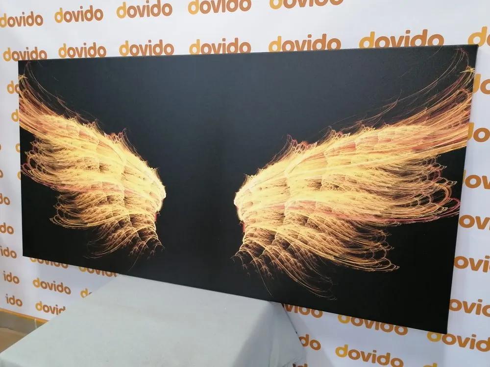 Εικόνα με χρυσά φτερά αγγέλου - 100x50
