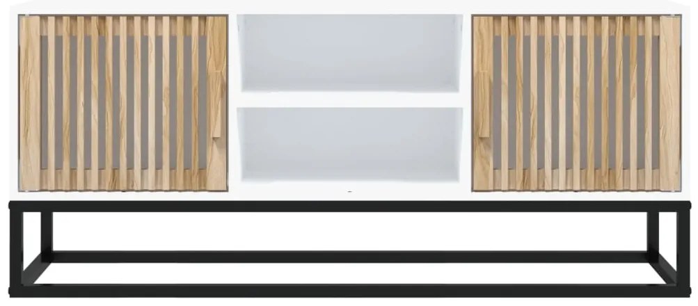 vidaXL Έπιπλο Τηλεόρασης Λευκό 105x30x45 εκ. Επεξεργασμένο Ξύλο/Σίδερο