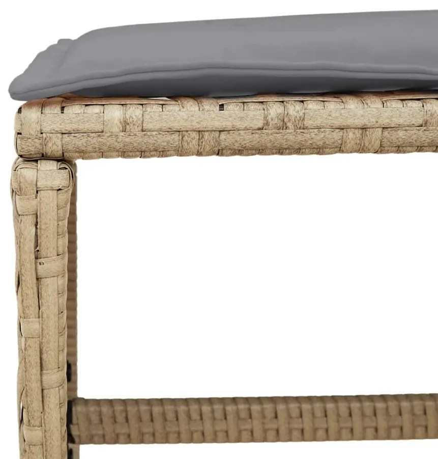 vidaXL Σετ Τραπεζαρίας Κήπου 11 τεμ. Μπεζ Συνθετικό Ρατάν με Μαξιλάρια