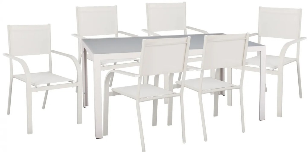 ΣΕΤ ΤΡΑΠΕΖΑΡΙΑΣ 7 ΤΜΧ ΛΕΥΚΟ ΠΑΓΟΥ ΤΡΑΠΕΖΙ 150X90 ΚΑΙ ΠΟΛΥΘΡΟΝΑ TEXTLINE FB911523.03 9997965