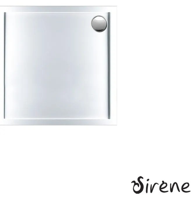 SIRENE EXTRA FLAT E8080-300 Τετράγωνη Ακρυλική Ντουζιέρα White 80x80cm
