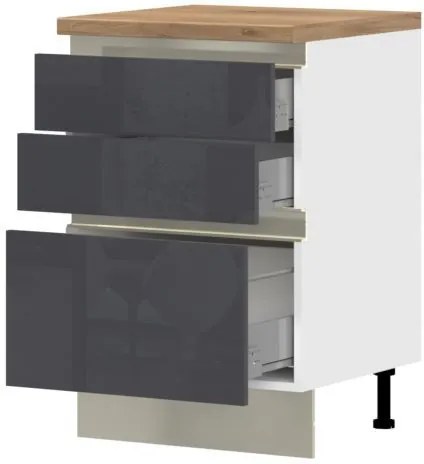 Επιδαπέδιο ντουλάπι Trinity R60-3M BOX-Anthraki Gualistero - 60.00Χ58.00Χ90.50cm