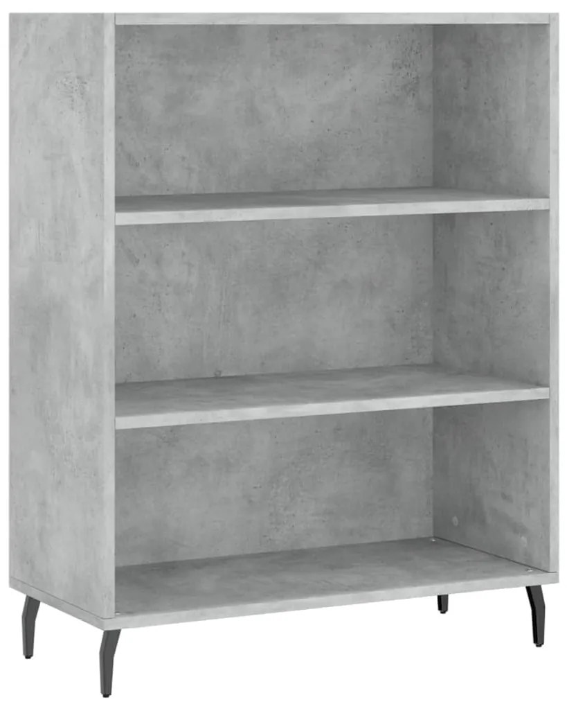 vidaXL Ντουλάπι Γκρι Σκυροδέματος 69,5x34x180 εκ. Επεξεργασμένο Ξύλο