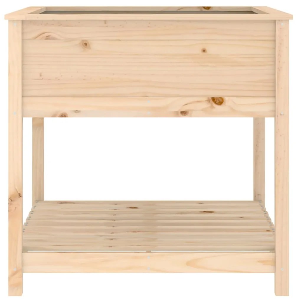 vidaXL Ζαρντινιέρα με Ράφι 82,5x82,5x81 εκ. Μασίφ Ξύλο Πεύκου