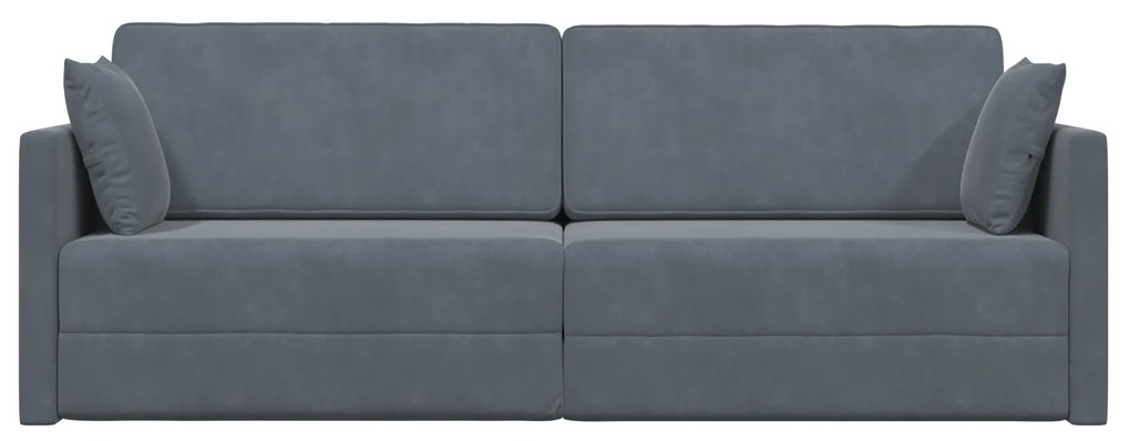 vidaXL Καναπές-κλίνες 2 σε 1 Σκούρος Γκρι 213x144x60 cm Βελούδο