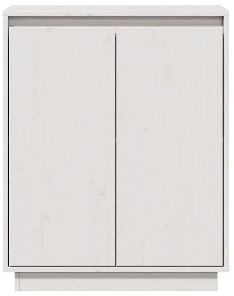 vidaXL Ντουλάπι Λευκό 60 x 34 x 75 εκ. από Μασίφ Ξύλο Πεύκου