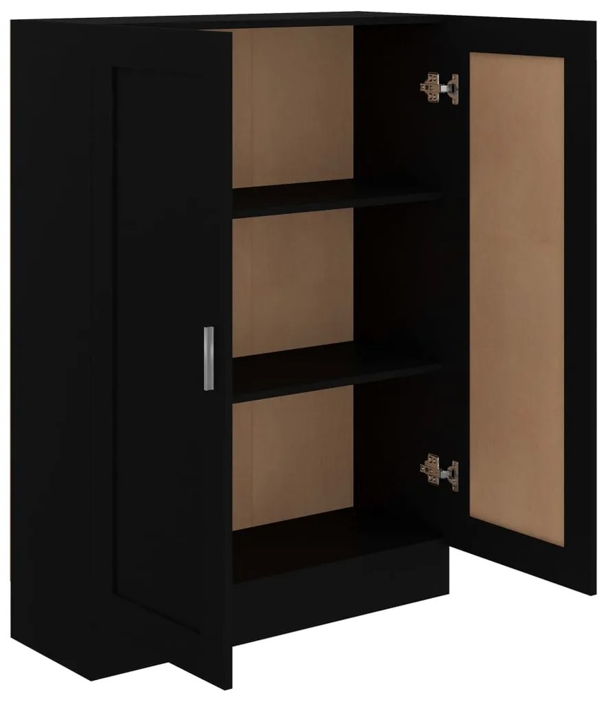 vidaXL Βιβλιοθήκη Μαύρη 82,5 x 30,5 x 115 εκ. Επεξ. Ξύλο