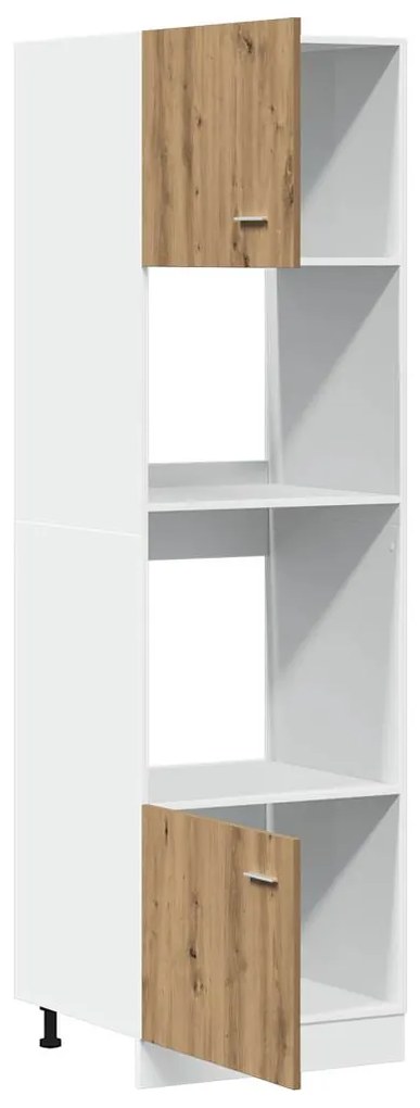 vidaXL Ντουλάπι Μικροκυμάτων "Lyon" Δρυς Artisan 60x57x207 εκ. από Τεχνητό Ξύλο