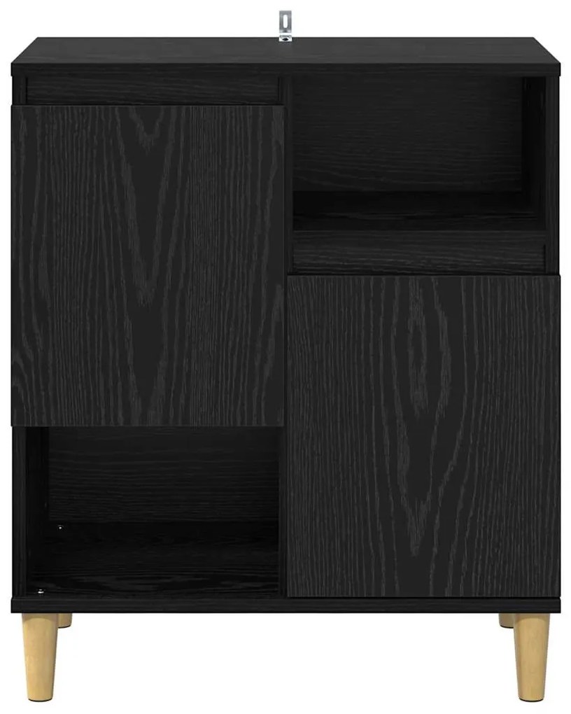 vidaXL Πλαϊνό γραφείο Μαύρη δρυς 35 x 60 x 70 εκ Επεξεργασμένο ξύλο
