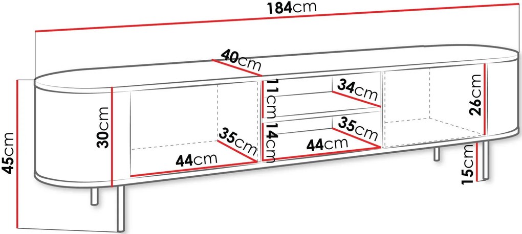 Έπιπλο τηλεόρασης Lygrint II-mauro marmaro - mauro