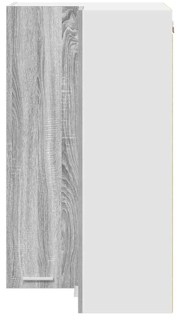 vidaXL Κρεμαστό ντουλάπι Riga Γκρι Σομόνα και Λευκό 57 x 57 x 100 εκ.