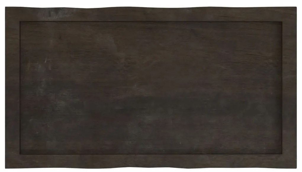 vidaXL Επιφ Τραπεζιού Αν Καφέ 80x40x(2-6)εκ. Ακατέργ. Μασίφ Ξύλο Δρυός