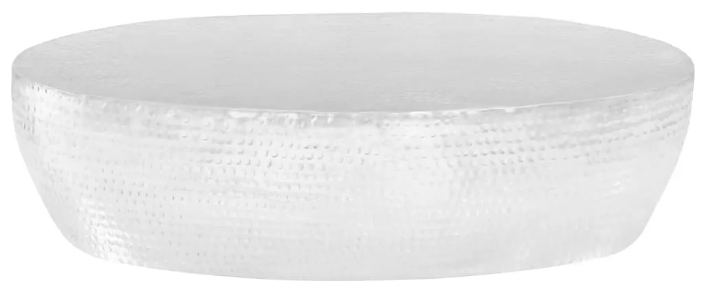 vidaXL Τραπεζάκι Σαλονιού Hammered Ασημί 100x50x28 εκ. από Αλουμίνιο