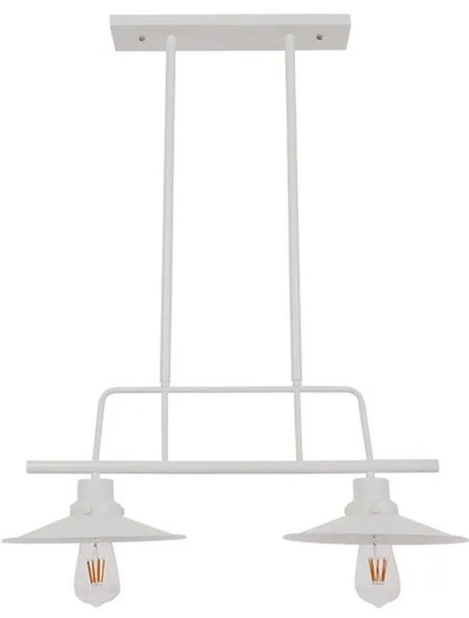 Φωτιστικό Οροφής-Ράγα Billiard White 01008 GloboStar Metal