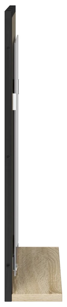 vidaXL Καθρέφτης μπάνιου  με ράφι Sonoma Oak 50x12x60 εκ. Επεξεργασμένο ξύλο
