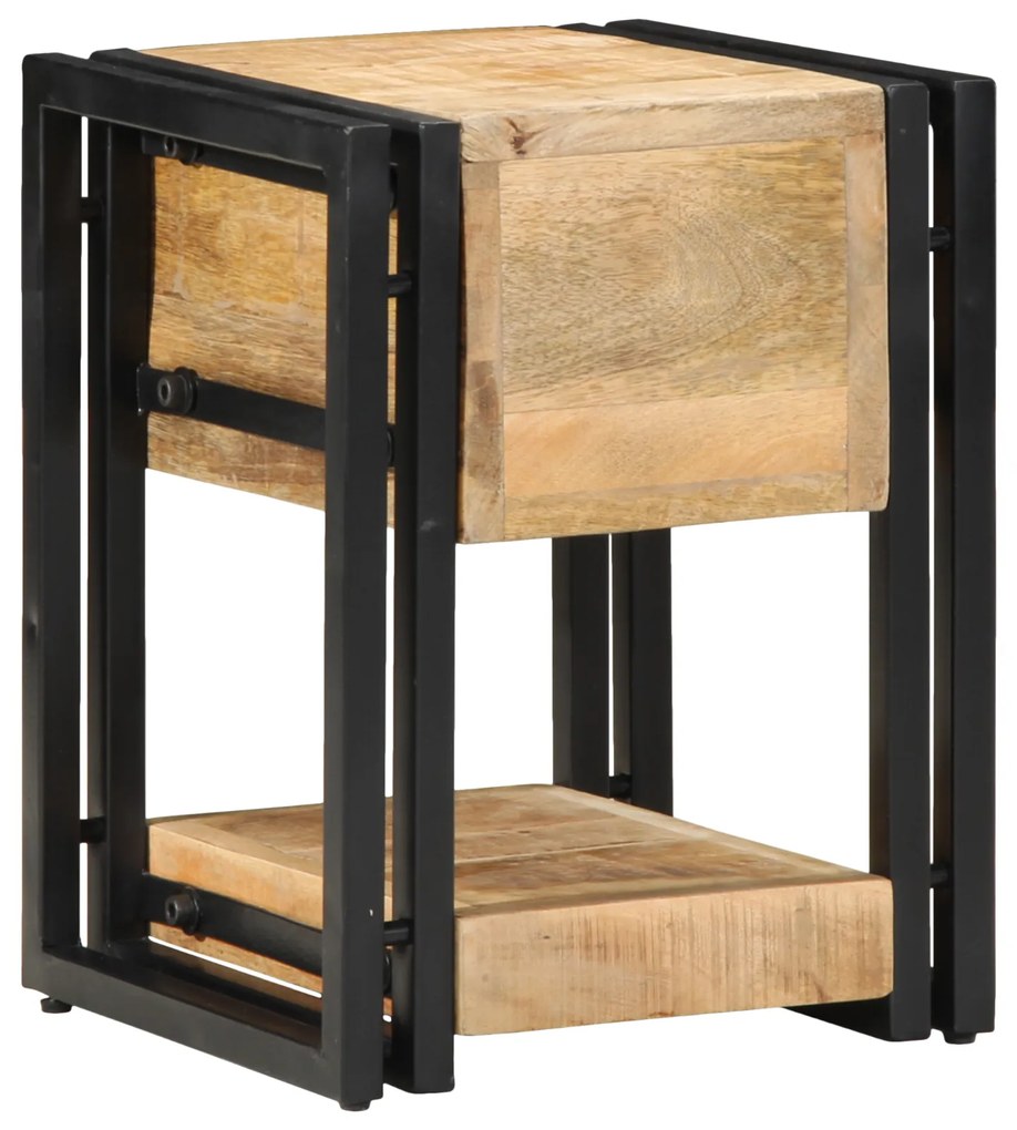vidaXL Κομοδίνα 2 τμχ 40x40x40 εκ. Μασίφ ξύλο μάνγκο