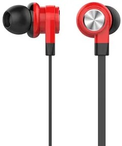 CELEBRAT earphones με μικρόφωνο D9, 10mm, 1.2m, κόκκινα