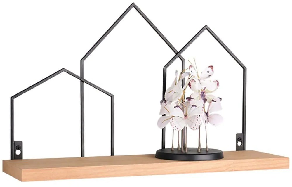 Ράφι Τοίχου Jelena 2790130 48x14x30cm Natural-Black