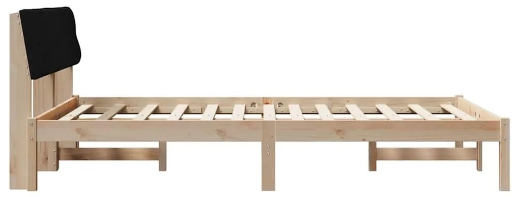 vidaXL Σκελετός Κρεβατιού με κεφαλάρι Καφέ και μαύρο 160 x 200 cm