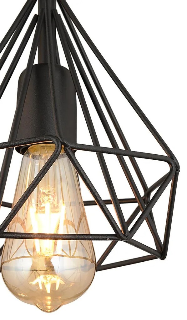 Φωτιστικό Κρεμαστό ArteLibre BIE Μαύρο Μέταλλο 14x80cm