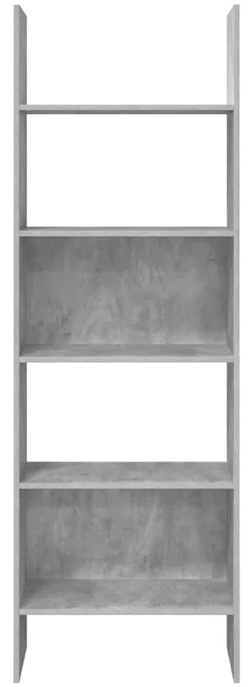 vidaXL Βιβλιοθήκη Γκρι Σκυροδέματος 60 x 35 x 180 εκ. από Επεξ. Ξύλο