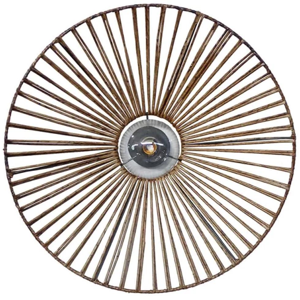 Φωτιστικό Τοίχου-Οροφής Κωνικό Στυλ Μπαμπού Vc-A 31-1338 1/Ε27 Φ60cm 16,5cm Brown Heronia