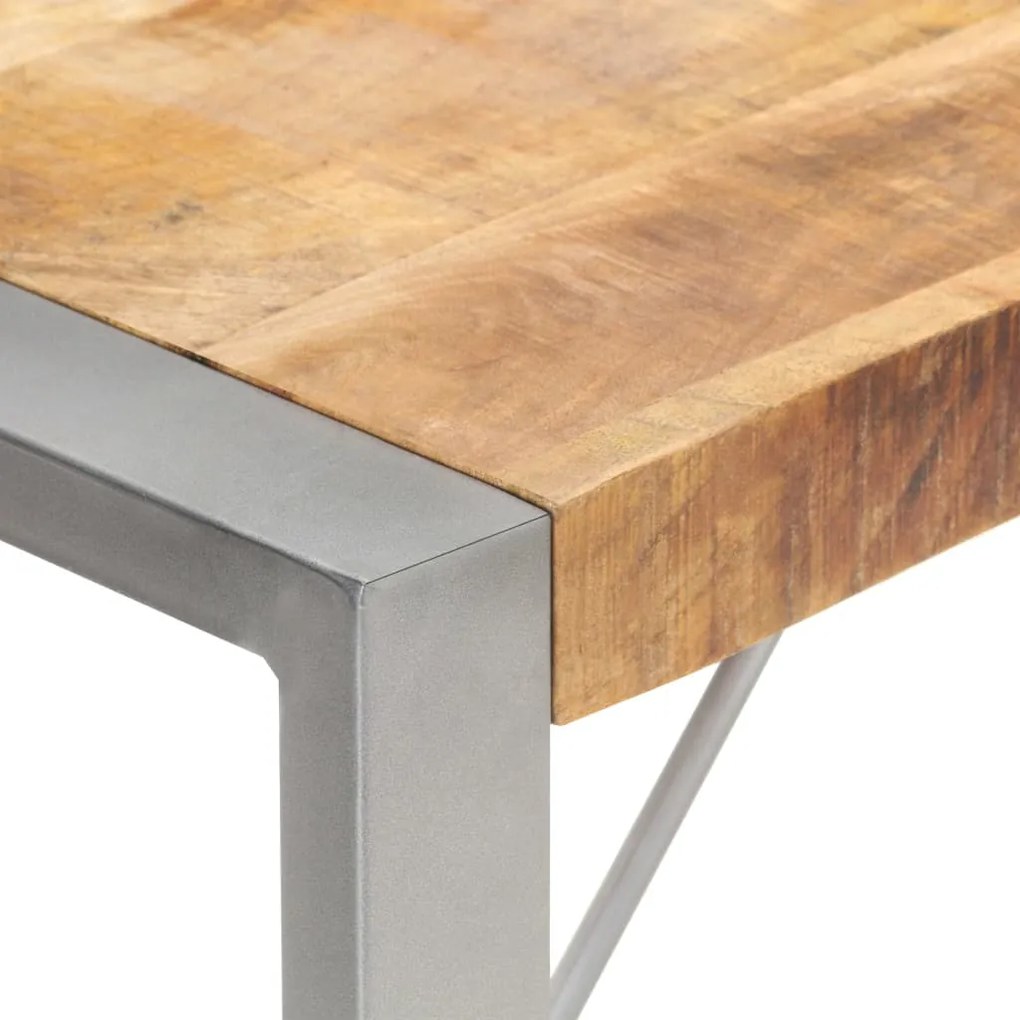 vidaXL Τραπεζαρία 140 x 70 x 75 εκ. από Μασίφ Ακατέργαστο Ξύλο Μάνγκο
