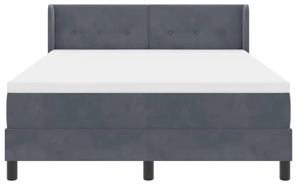 vidaXL Κρεβάτι με Ελατήρια και Στρώμα Μαύρο 100x200 εκ. Βελούδο