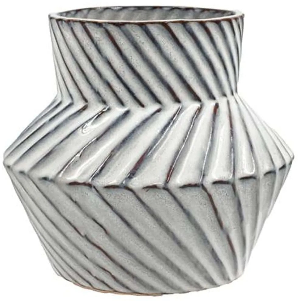 Βάζο Κεραμικό 003-125-122 20x18cm White-Grey Ceramic