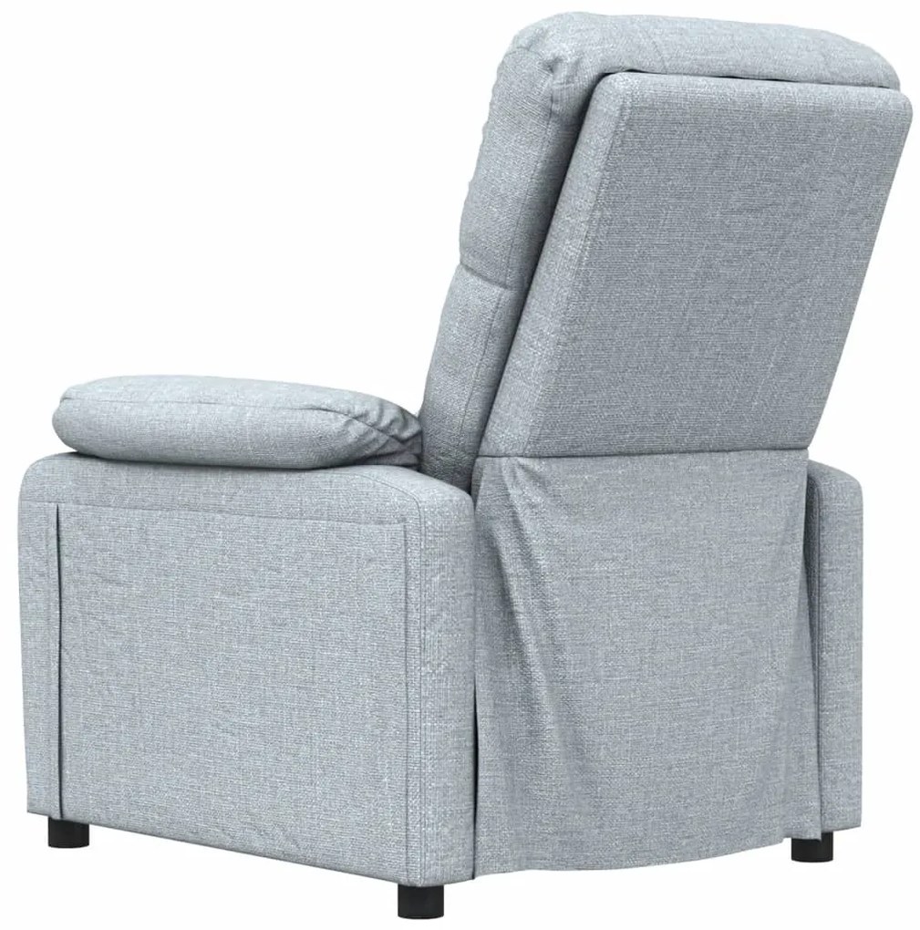 vidaXL Πολυθρόνα Ανακλινόμενη Ανοιχτό Γκρι Υφασμάτινη