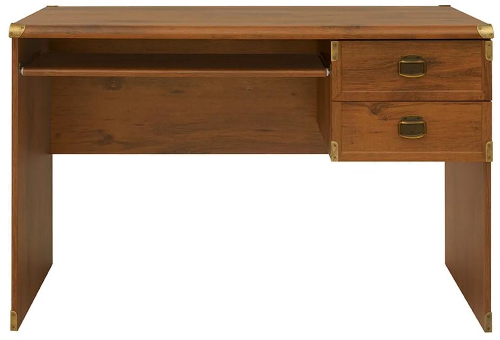 Τραπέζι γραφείου Boston B101, Με ράφι πληκτρολογίου, Με συρτάρια, Αριθμός συρταριών: 2, 78x120x65cm, 40 kg, Δρυς | Epipla1.gr