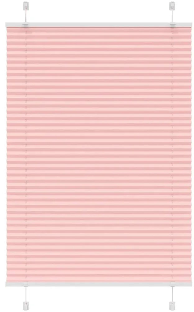 vidaXL Πλισέ περσίδα ροζ 90x150 cm Πλάτος υφάσματος 89,4 cm