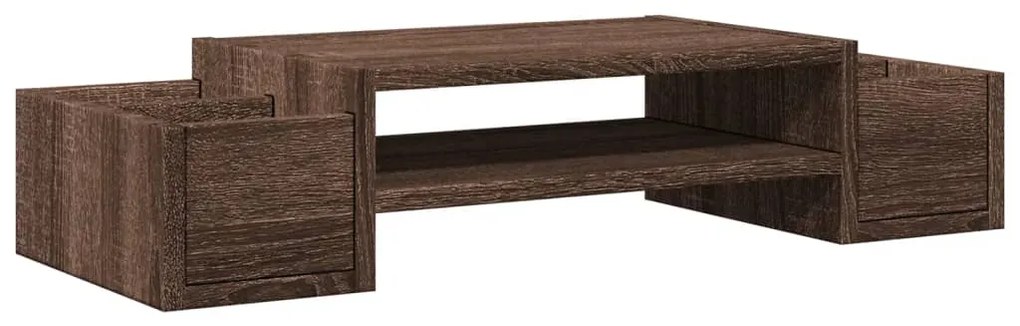 vidaXL Βάση Οθόνης με Αποθ. Καφέ Δρυς 70x27x15 εκ. Επεξεργ. Ξύλο