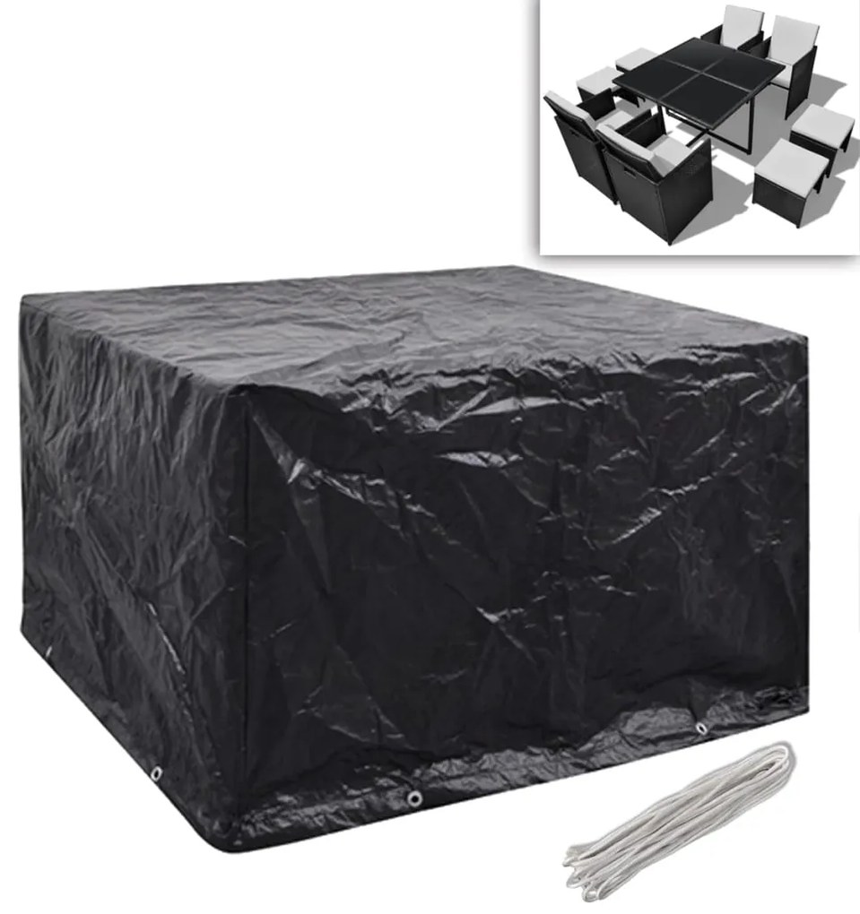 Καλύμματα Επίπλων Κήπου 4 Ατόμων 2 τεμ. 8 Κρίκοι 113 x 113 εκ. 279119