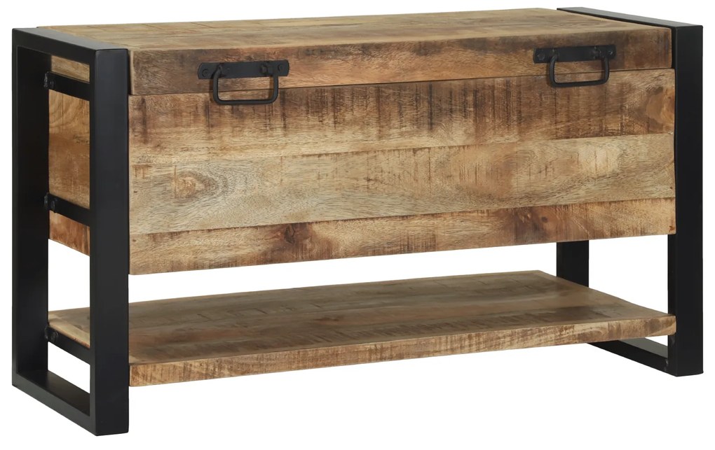vidaXL Κουτί Αποθήκευσης Καφέ 80 x 35 x 45 cm Μασίφ ξύλο μάνγκο
