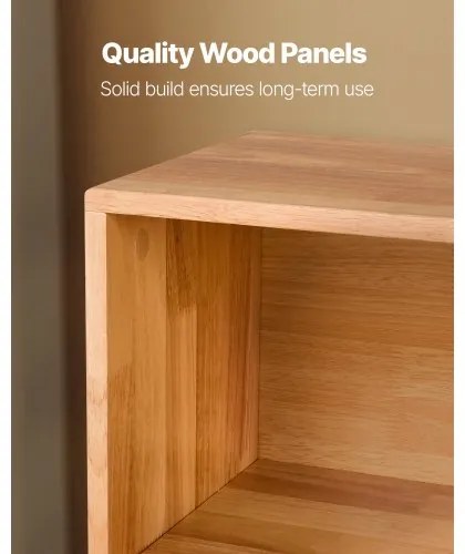 VEVOR Montessori Bookshelf, 870 mm Width Toy Storage Organizer, 2-Tier Kids Display Storage Cabinet, Daycare Furniture, Kids Bookshelf for Bedroom, Nursery, Living Room, Entryway, Preschool, Brown