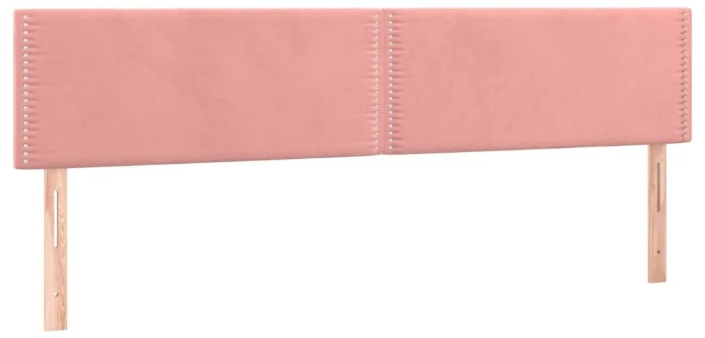 vidaXL Κρεβάτι Boxspring με Στρώμα Ροζ 200x200 εκ. Βελούδινο