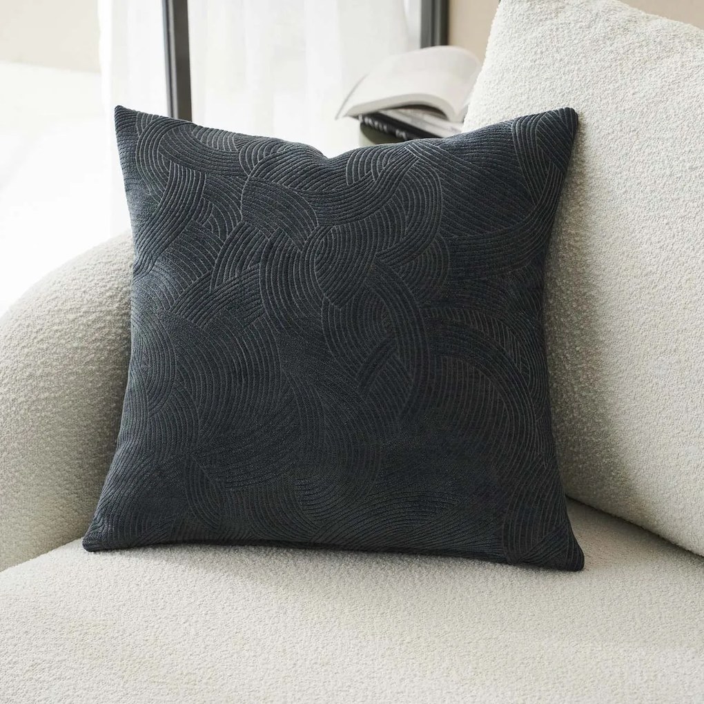 Διακοσμητική Μαξιλαροθήκη Βελουτέ (50x50) Gofis Home Nimbus Pearl Grey 447/42