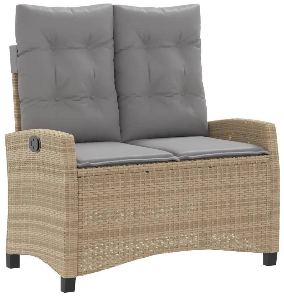 vidaXL Σετ Τραπεζαρίας Κήπου 4 τεμ. Μπεζ Συνθετικό Ρατάν με Μαξιλάρια