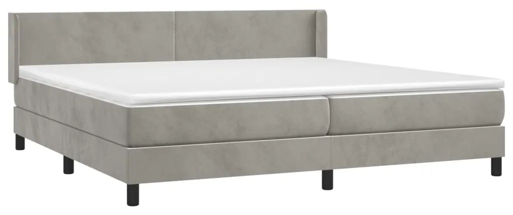 ΚΡΕΒΑΤΙ BOXSPRING ΜΕ ΣΤΡΩΜΑ ΑΝΟΙΧΤΟ ΓΚΡΙ 200X200 ΕΚ. ΒΕΛΟΥΔΙΝΟ 3130859