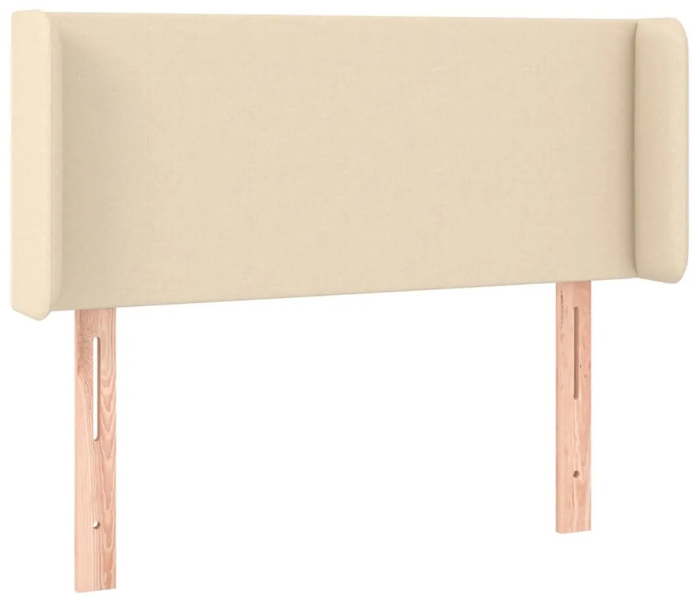 vidaXL Κεφαλάρι με Πτερύγια Κρεμ 83x16x78/88 εκ. Υφασμάτινο