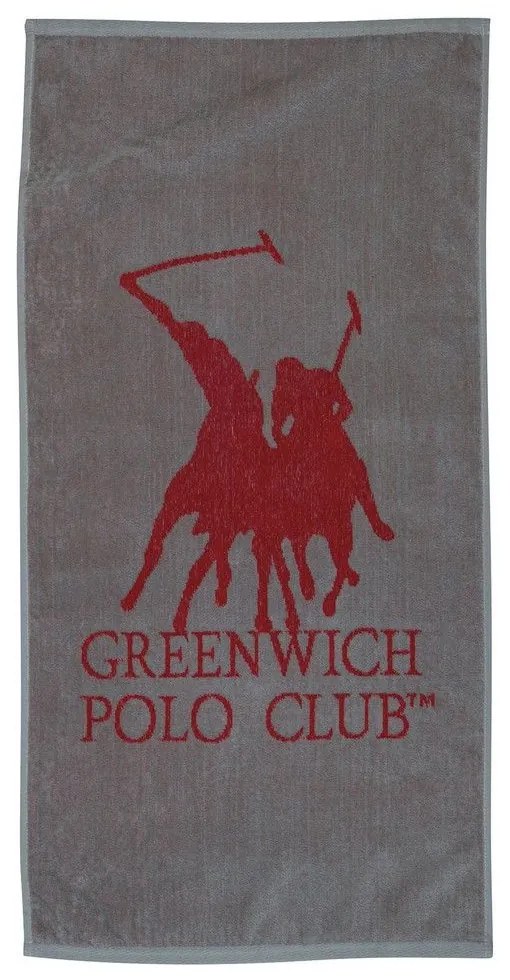 Πετσέτα Γυμναστηρίου 3036 Grey-Red Greenwich Polo Club Γυμναστηρίου 45x90cm 100% Βαμβάκι