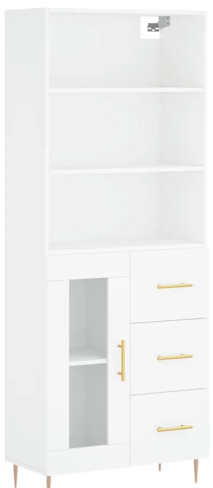 vidaXL Ντουλάπι Λευκό 69,5x34x180 εκ. από Επεξεργασμένο Ξύλο
