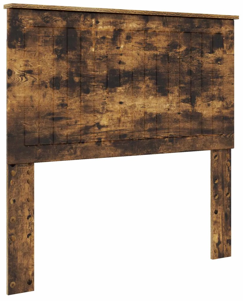 vidaXL Σκελετός Κρεβατιού Καπνιστό Δρύς 100 x 200 cm Μηχανήματος Ξύλο